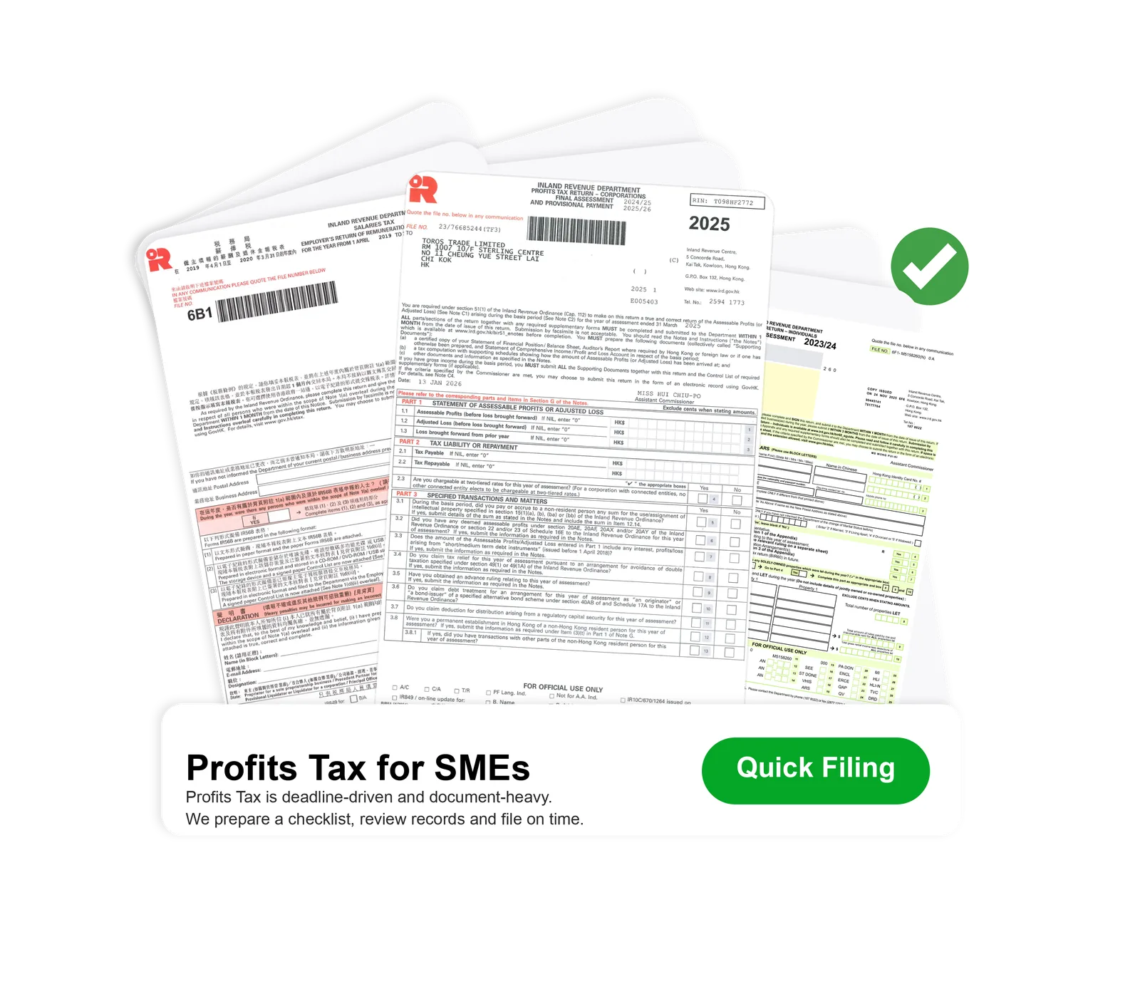 Annual Profits Tax Filing for SMEs